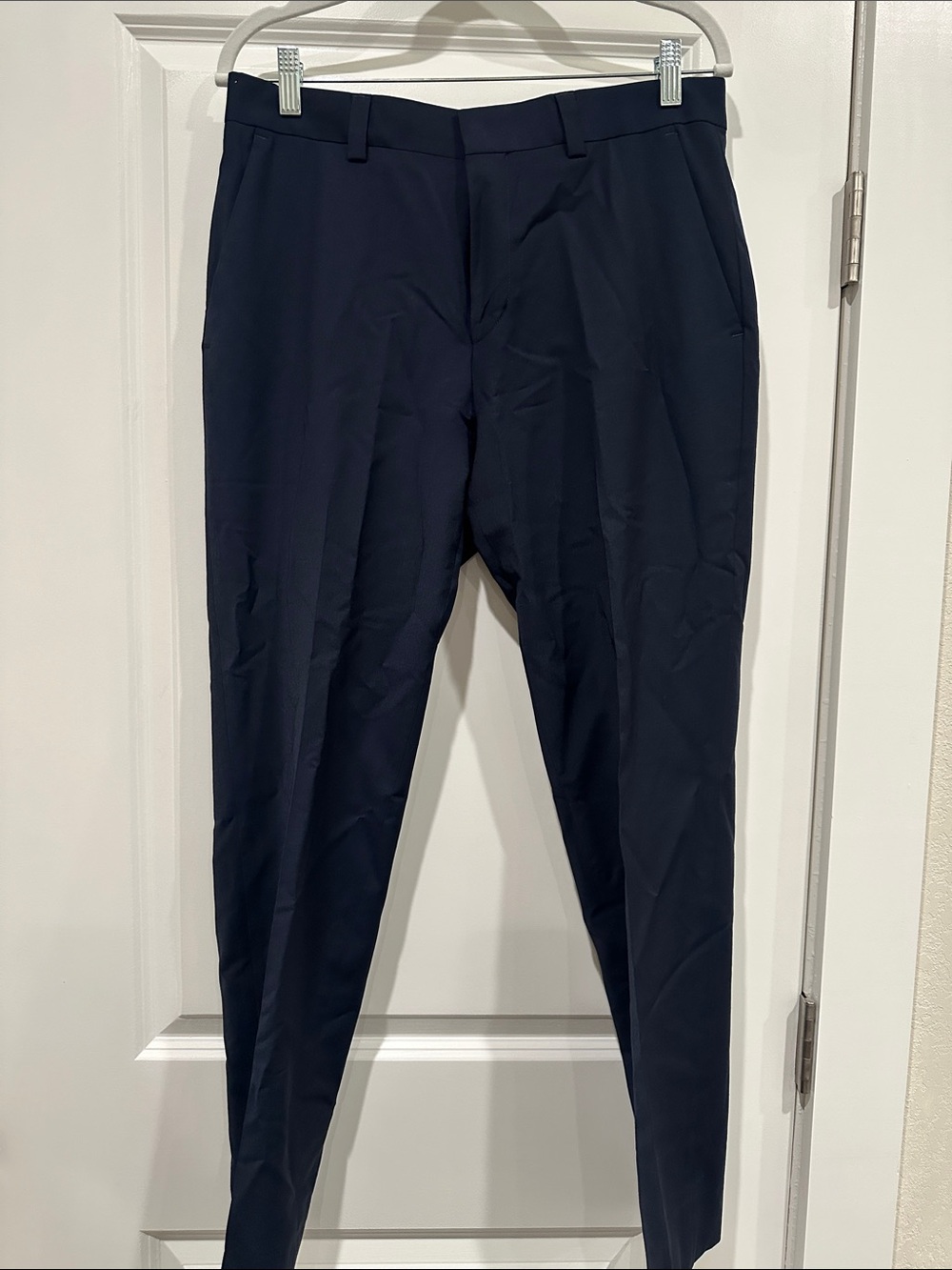 HUGO Men's Navy Dress Pants - Classic Tailored Fit 32R